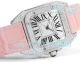 Swiss Replica Cartier Santos 100 Watch Diamond Set 35.6mm Pink Leather Strap (4)_th.jpg